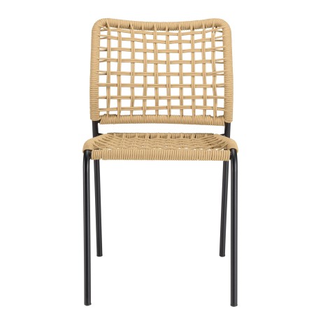 Lot de 2 chaises de jardin VIANNEY en cordage tressé beige