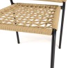 VIANNEY Set of 2 Beige Woven Rope Garden Chairs - Trendy Outdoor Furniture