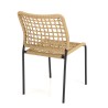 VIANNEY Set of 2 Beige Woven Rope Garden Chairs - Trendy Outdoor Furniture