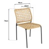 Lot de 2 chaises de jardin VIANNEY en cordage tressé beige
