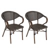 VIANNEY 2-Person Steel Garden Set - Trendy Outdoor Furniture