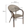 Salon de jardin VIANNEY en acier - 2 personnes - 70x70cm