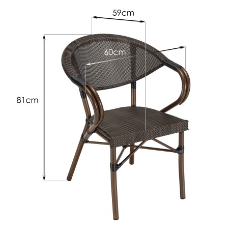 VIANNEY 2-Person Steel Garden Furniture Set - Trendy Bistro Style