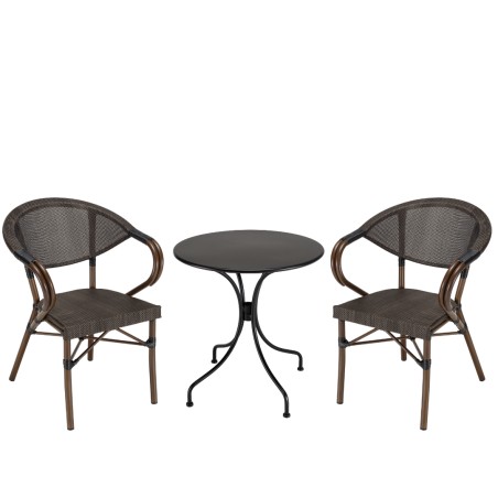 VIANNEY 2-Person Steel Garden Set - Trendy Outdoor Furniture