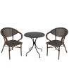 VIANNEY 2-Person Steel Garden Set - Trendy Outdoor Furniture