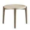 HECTOR Round Side Table 50x50cm Beige Concrete Top