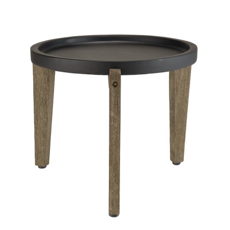 Table d’appoint HECTOR 55x52cm béton noir acacia
