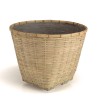 Pot de fleur HECTOR en bambou naturel 60x60cm