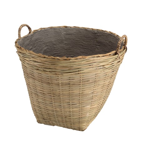 Pot de fleur rond en bambou naturel HECTOR 60x60cm