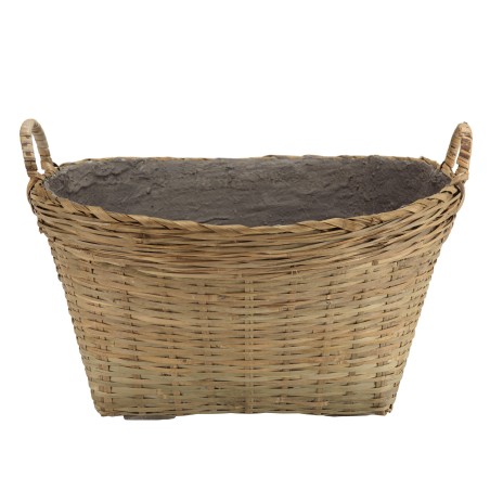 Pot de fleur ovale HECTOR en bambou naturel