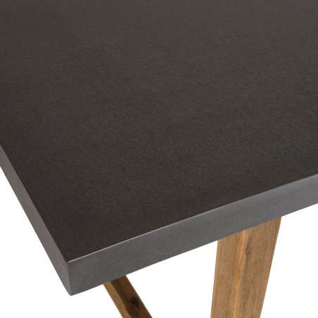 HECTOR Houston Garden Furniture - Concrete-Look Resin and Acacia - 4/6 People