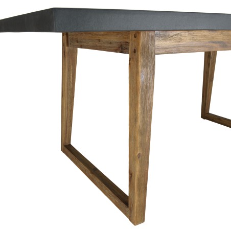 HECTOR Houston Garden Furniture - Concrete-Look Resin and Acacia - 4/6 People