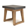 HECTOR - Rectangular Side Table 50x40cm Dark Concrete Effect