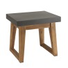 HECTOR - Rectangular Side Table 50x40cm Dark Concrete Effect