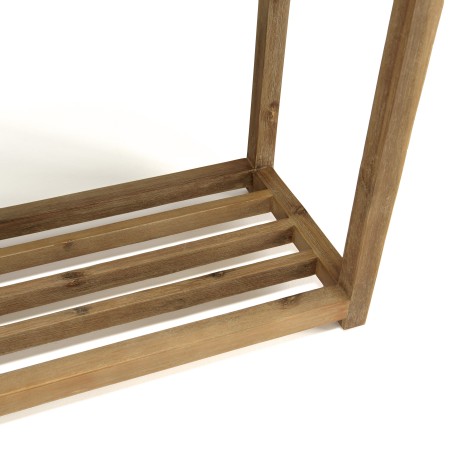 HECTOR Rectangular Console Table GM - Dark Concrete Effect and Acacia