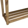 Console HECTOR - Double plateau béton foncé et acacia