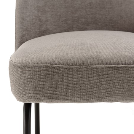 Lot de 2 chaises ULYSSE - Tissu couleur lin