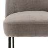 ULYSSE Set of 2 Chairs - Linen-Coloured Fabric with Black Steel Legs