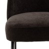 Lot de 2 chaises ULYSSE - Tissu noir et acier noir