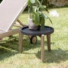 Table d’appoint HECTOR 55x52cm béton noir acacia