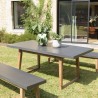 HECTOR Houston Garden Furniture - Concrete-Look Resin and Acacia - 4/6 People
