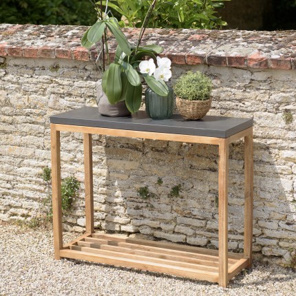 Console HECTOR - Béton foncé et acacia