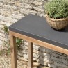 HECTOR Rectangular Console Table PM Double Shelf Dark Concrete Effect and Acacia