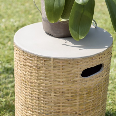 Table d'appoint ronde HECTOR en bambou naturel