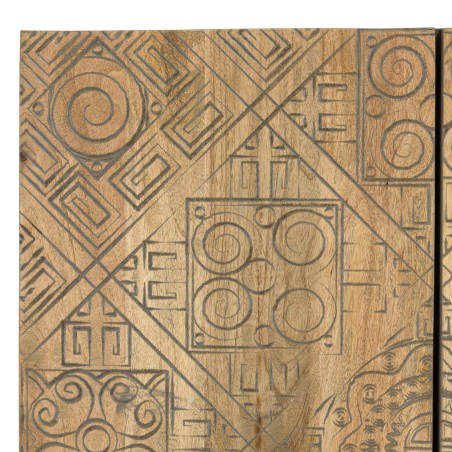ISA - Mango Wood Buffet with Ethnic Patterns - 2 Doors - Distressed Look
