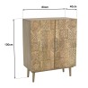ISA - Mango Wood Buffet with Ethnic Patterns - 2 Doors - Distressed Look