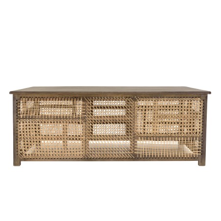 Table basse ISA en bois de manguier foncé