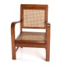 Fauteuil WALLY - Bois Mindi et cannage foncé
