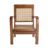 Fauteuil WALLY - Bois Mindi et cannage foncé