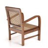 Fauteuil WALLY - Bois Mindi et cannage foncé