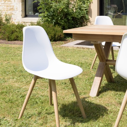 Lot de 2 chaises blanches MALO