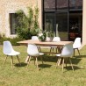 MALO Set of 2 White Chairs with Natural-Coloured Legs - Trendy Garden Furniture