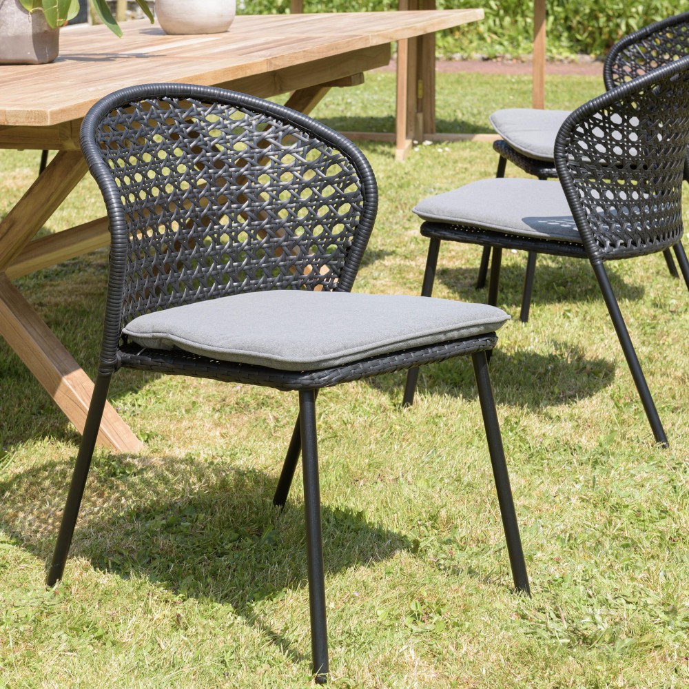 MALO - Set of 2 Black Rattan Chairs | Outdoor Furniture MALO - Set of 2 Black Rattan Chairs | Outdoor Furniture