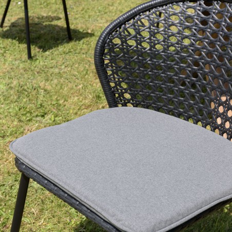MALO - Set of 2 Black Rattan Chairs | Outdoor Furniture