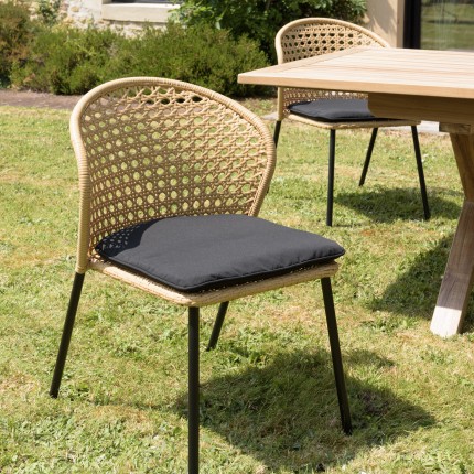 Lot de 2 chaises rotin synthétique MALO