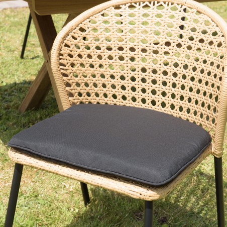 MALO - Set of 2 Natural-Coloured Rattan Chairs