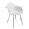 Lot 6 fauteuils blancs dossier arrondi