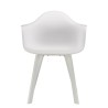 Lot 6 fauteuils blancs dossier arrondi