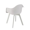 Lot 6 fauteuils blancs dossier arrondi