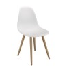 MALO Set of 2 White Chairs with Natural-Coloured Legs - Trendy Garden Furniture