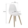 Lot de 2 chaises blanches MALO
