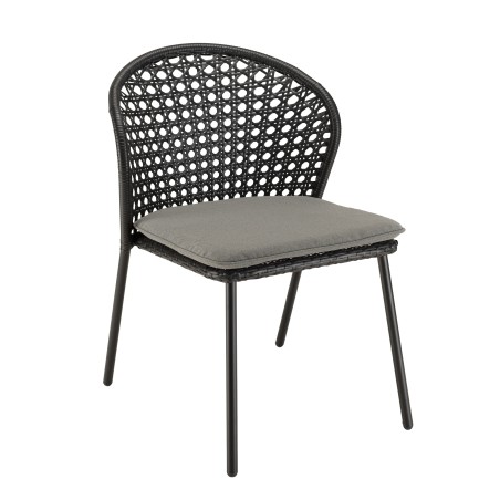 MALO - Set of 2 Black Rattan Chairs | Outdoor Furniture