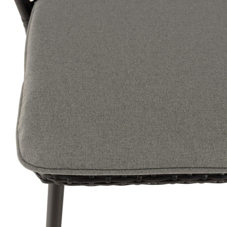 Lot de 2 chaises MALO rotin synthétique noir