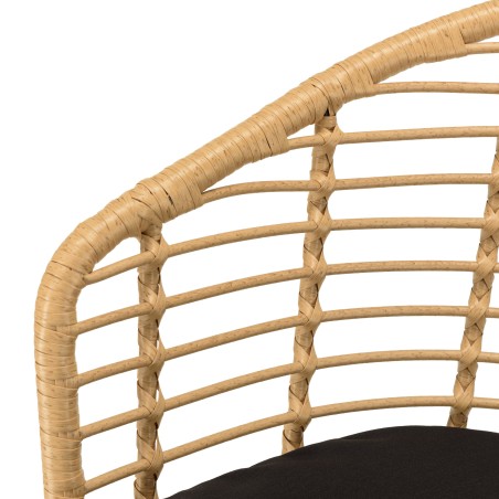 MALO - Set of 2 Natural-Coloured Synthetic Rattan Armchairs