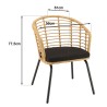 Lot de 2 fauteuils MALO en rotin synthétique