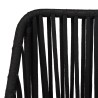 Lot 2 fauteuils MALO cordage noir coussin gris anthracite